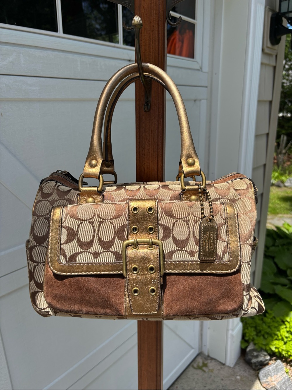 Coach Y2K Signature C Boston LIMITED EDITION 2004 Double Handles #1494 Bag